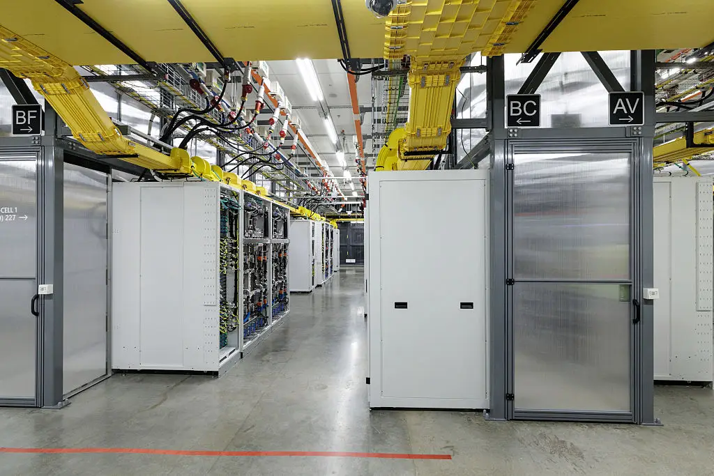 Inside a data centre (YASUYOSHI CHIBA / AFP via Getty Images)
