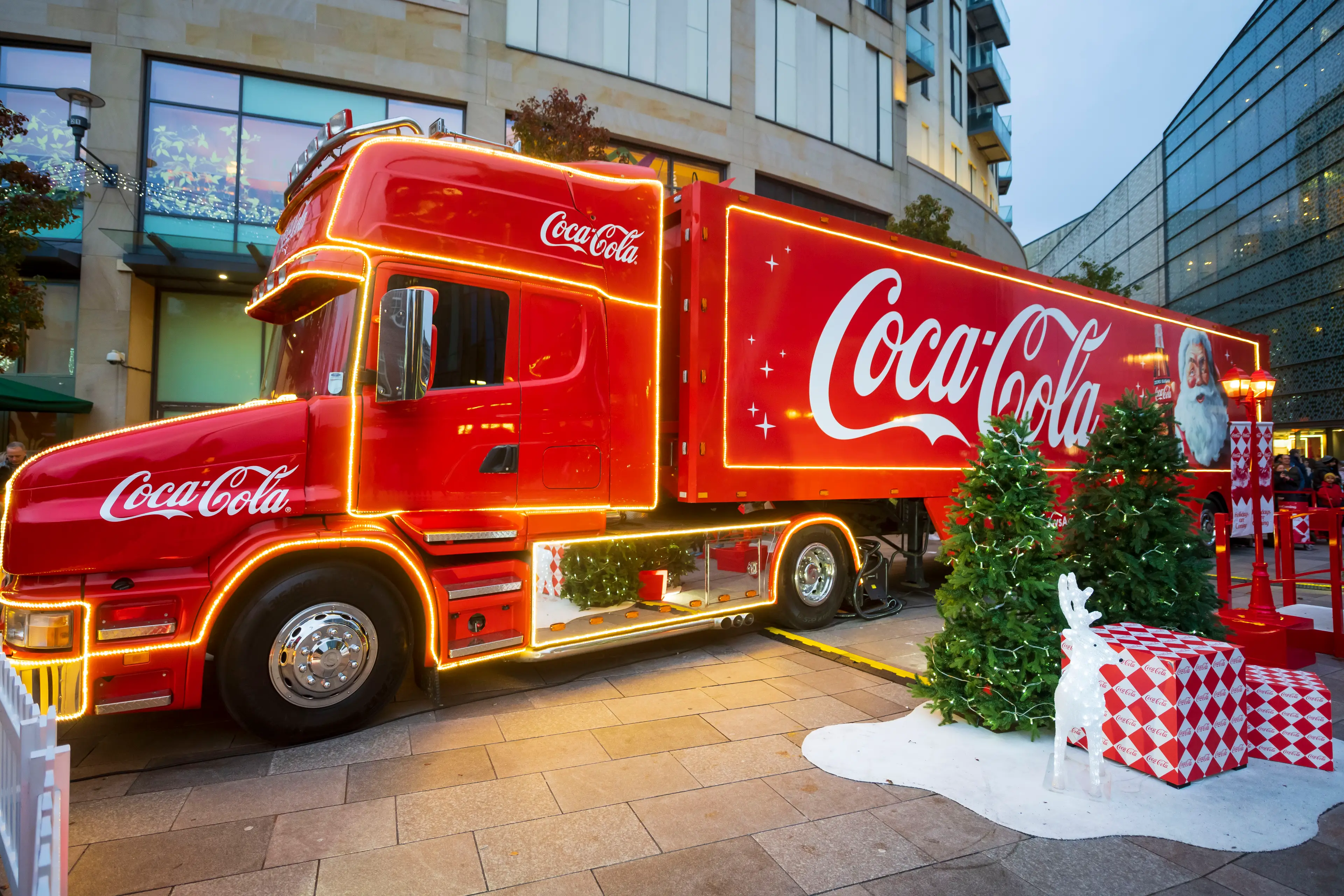 The Coca-Cola truck will be back on the road soon. Credit Matthew Horwood/Getty