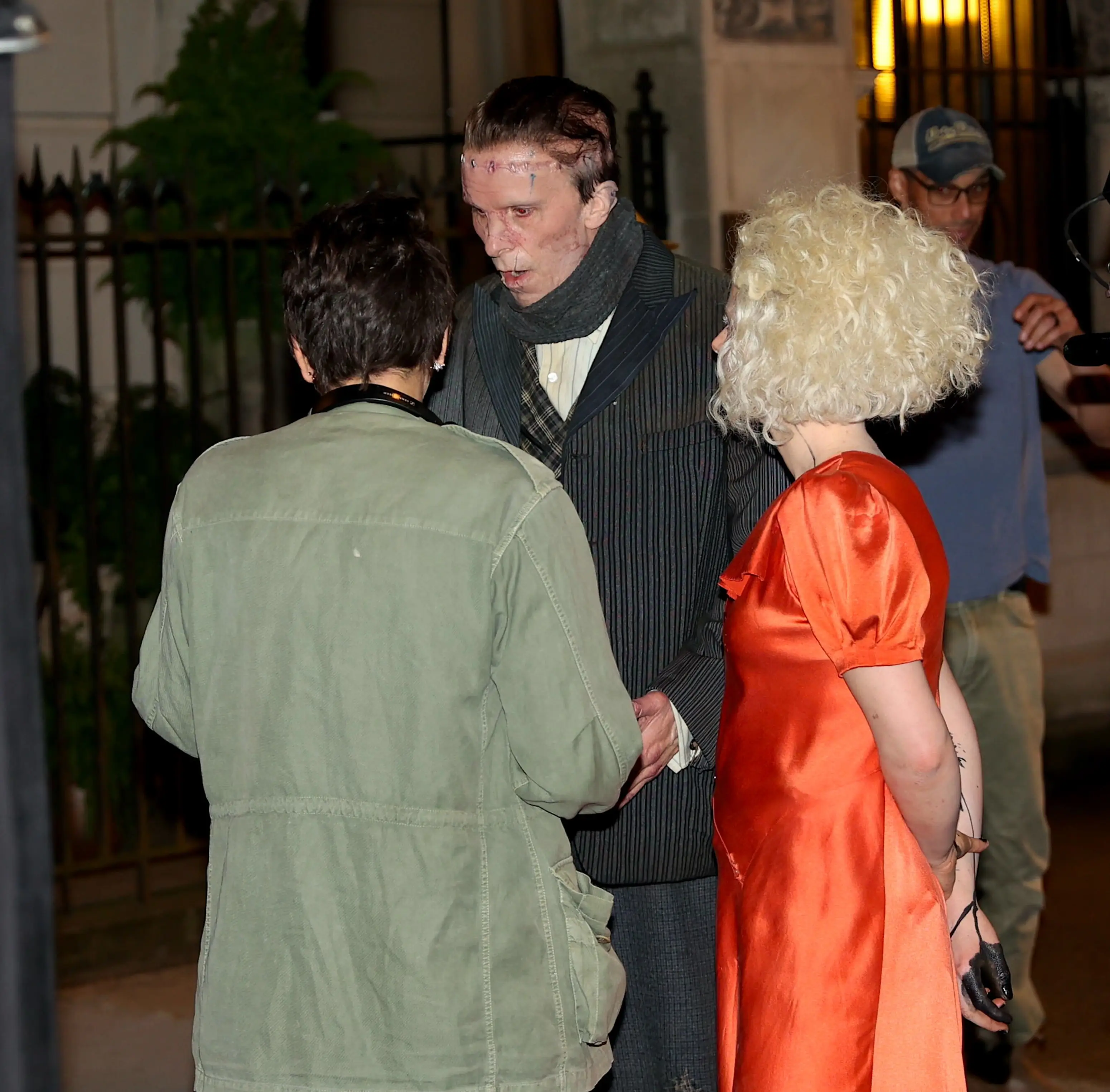 Bale and Buckley seen on the set of The Bride! in May 2024 (Jose Perez/Bauer-Griffin/GC Images)