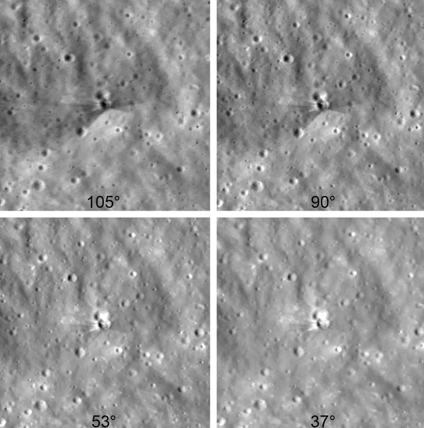 The Falcon 9 hit the moon at speeds of 5,400 mph (NASA Goddard/Intuitive Machines)