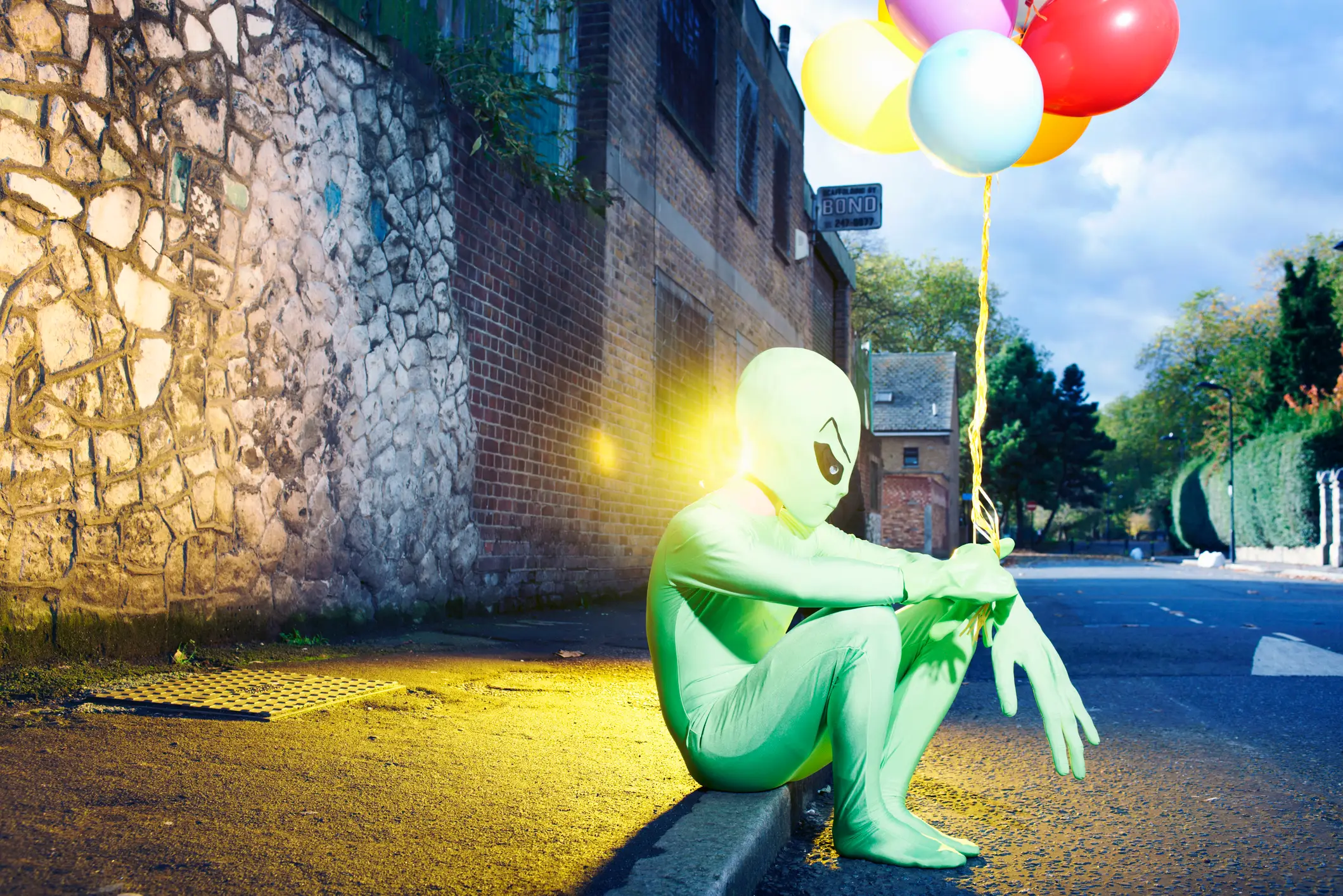 Could this be an alien, dressed as an alien? (Getty Stock Images)
