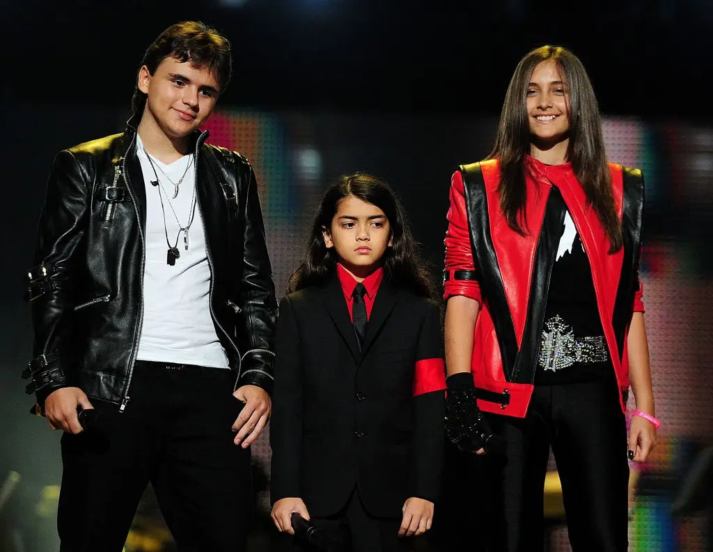 Prince Jackson with his siblings, Paris and Blanket (LEON NEAL/AFP via Getty Images)