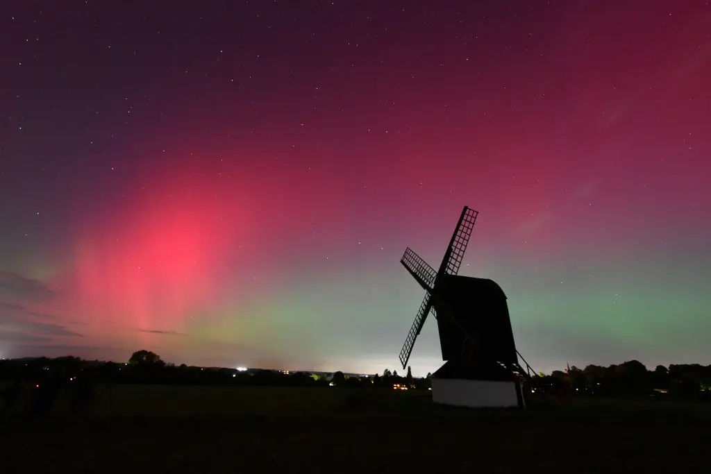 The aurora last week in Buckinghamshire (Jim Dyson/Getty Images)