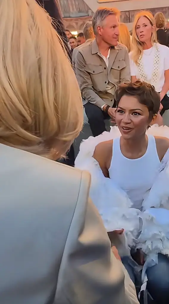 She seemed a little caught off-guard. (Paris Match/TikTok)