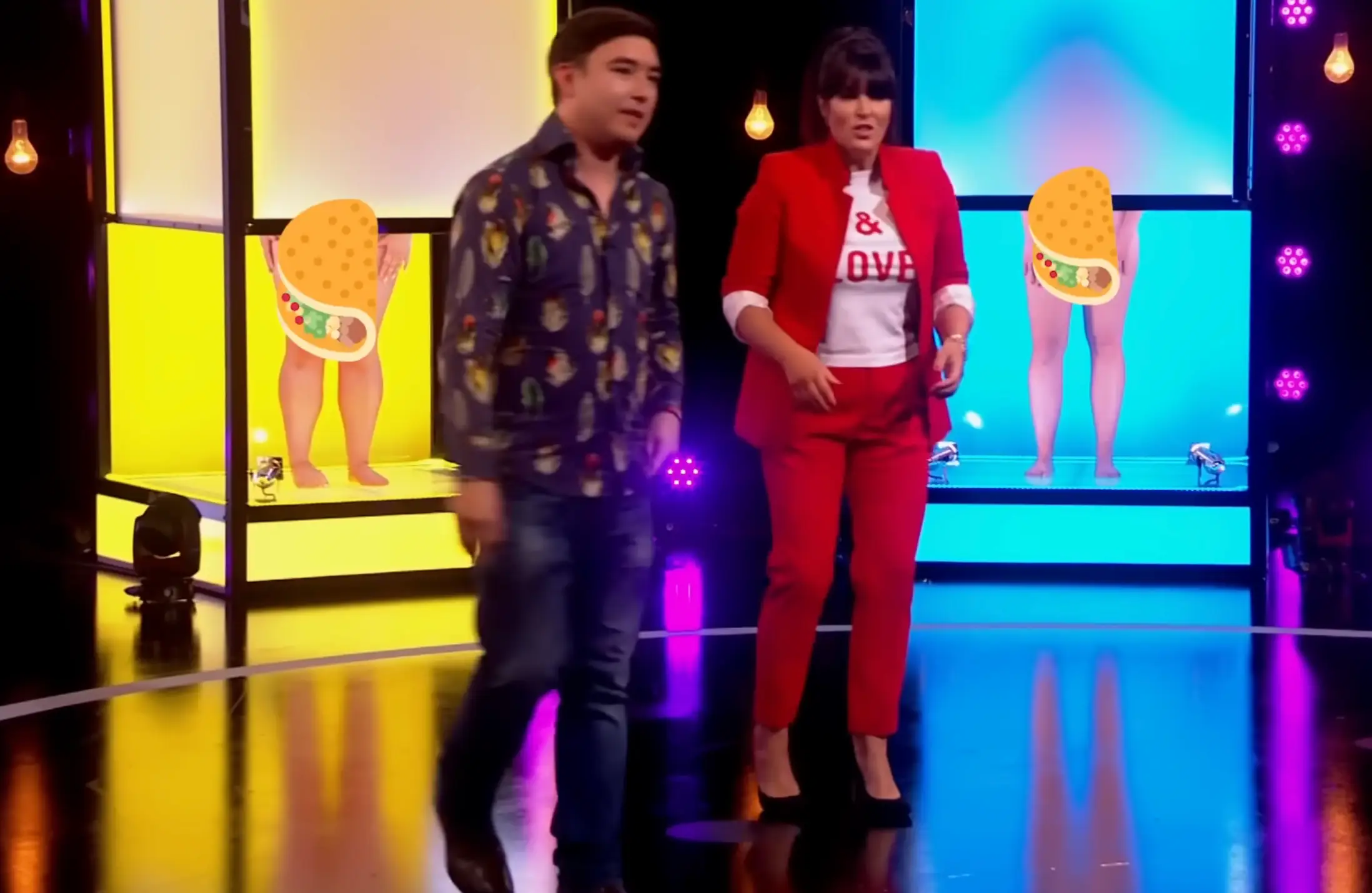 Brian walked off set and looked fairly loopy as he did (Channel 4)