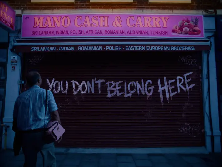 The powerful closing shot of 'Through Bossman's Eyes' (Merman in partnership with Young Arrows and Race Equality Foundation)