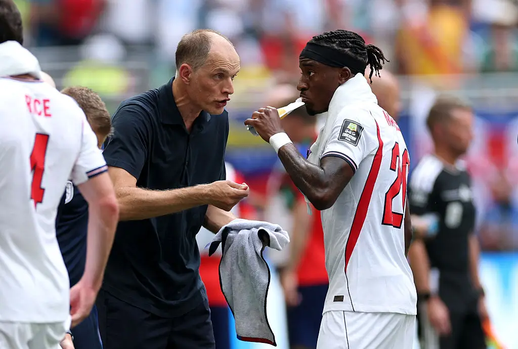 Hydration breaks have been an opportunity for Tuchel to check in with the team (Dan Mullan/Getty Images)