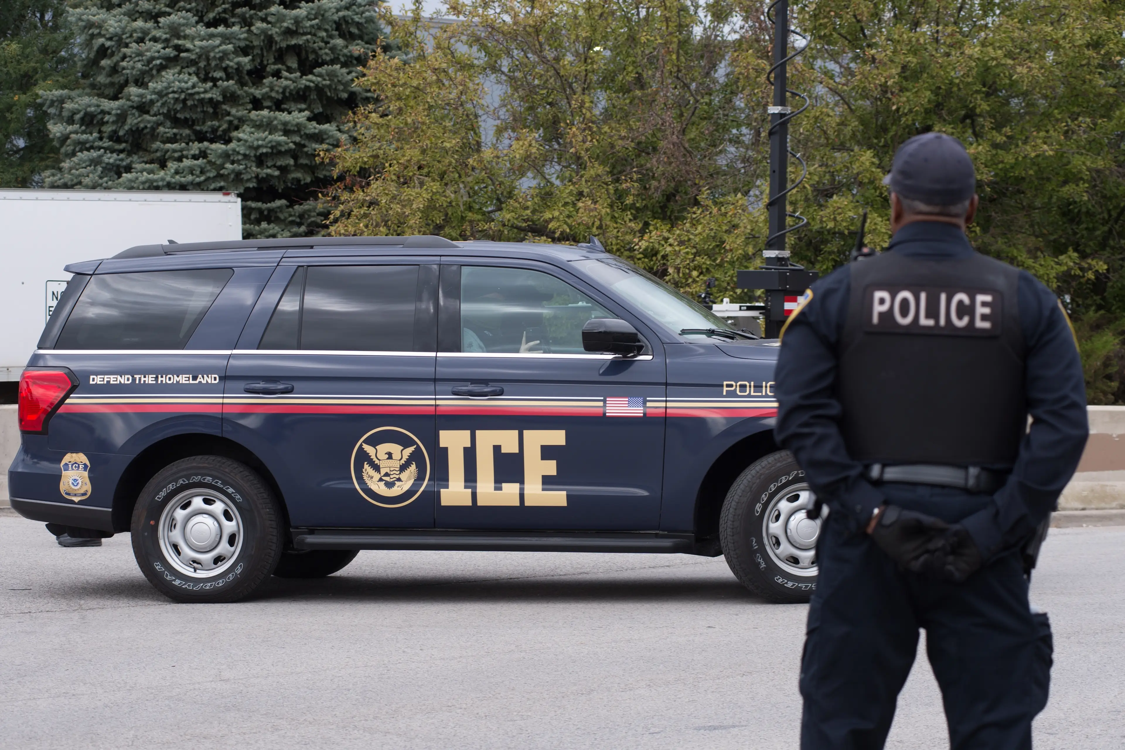 The man didn't even have time to reach his family before ICE detained him (Jacek Boczarski/Anadolu via Getty Images)