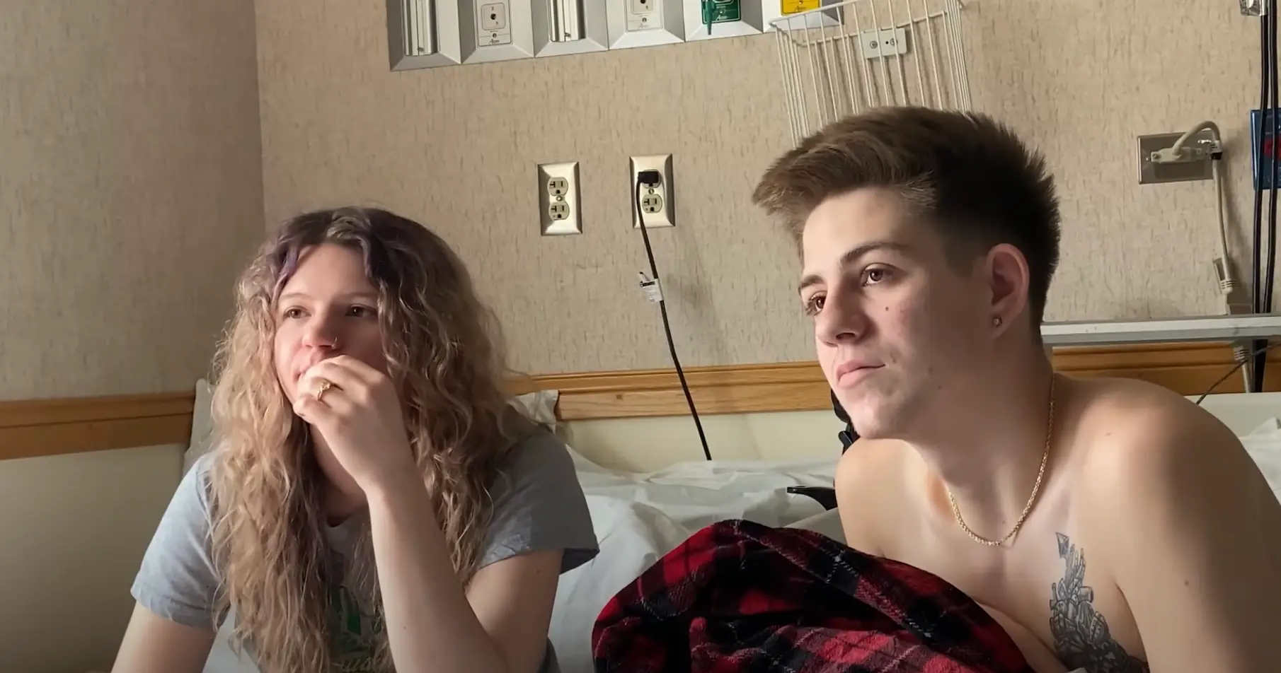 The couple answered a number of questions from Sabia's dad (YouTube/Sabia and Loren)