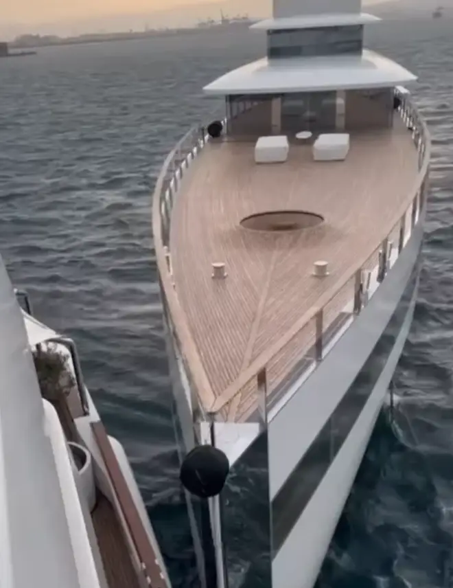 The collision occurred of the coast of Naples, Italy. (Instagram/@ricardosalinas)