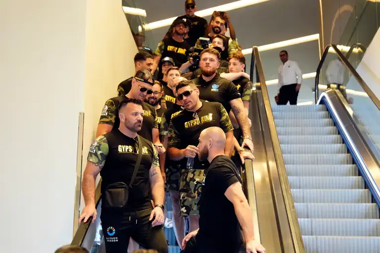 Team Fury ahead of the fight. (Nick Potts/PA Wire)