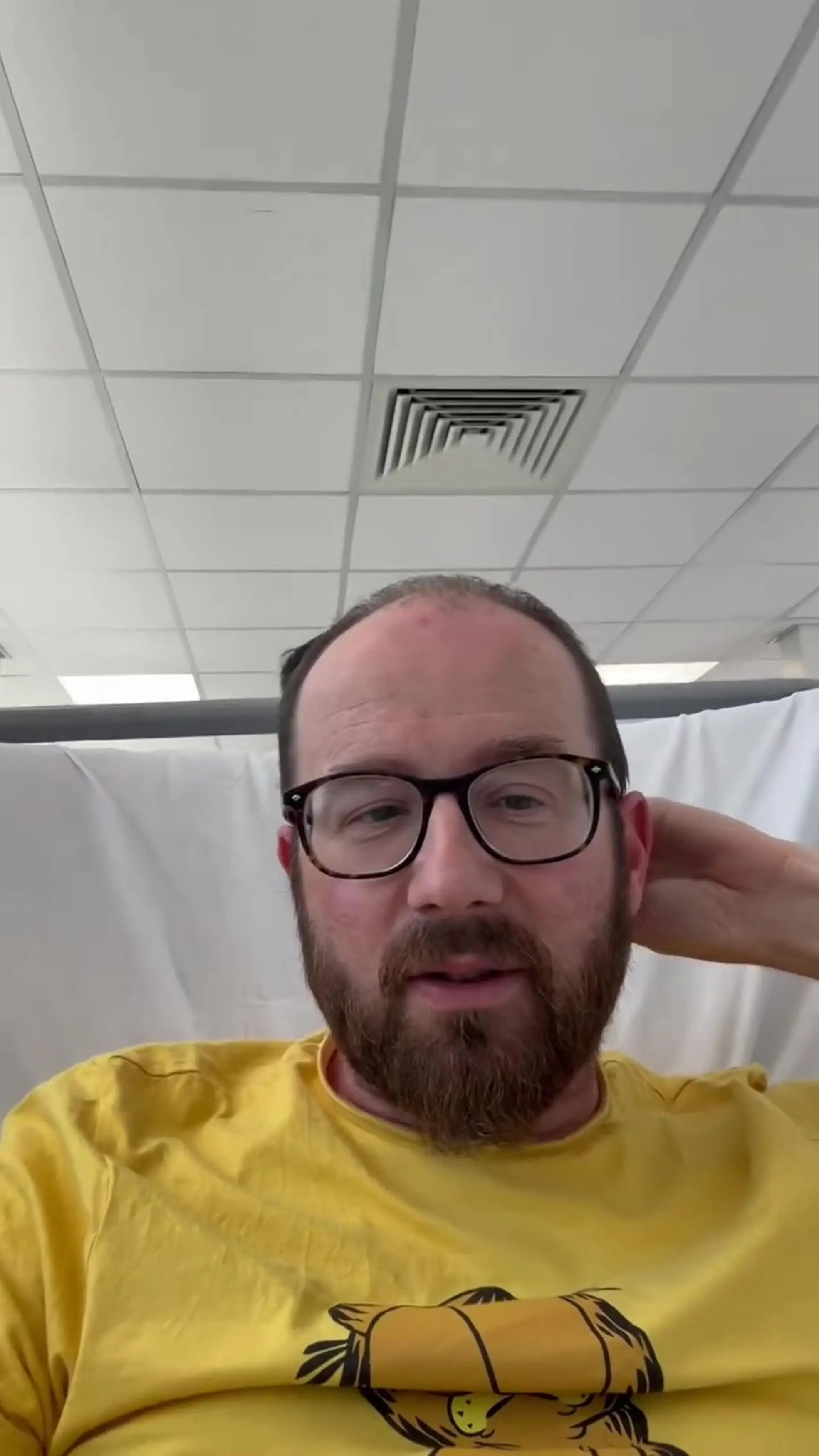 Garage owner Karl Farrar was injured when a car rolled back into him (Kennedy News and Media)