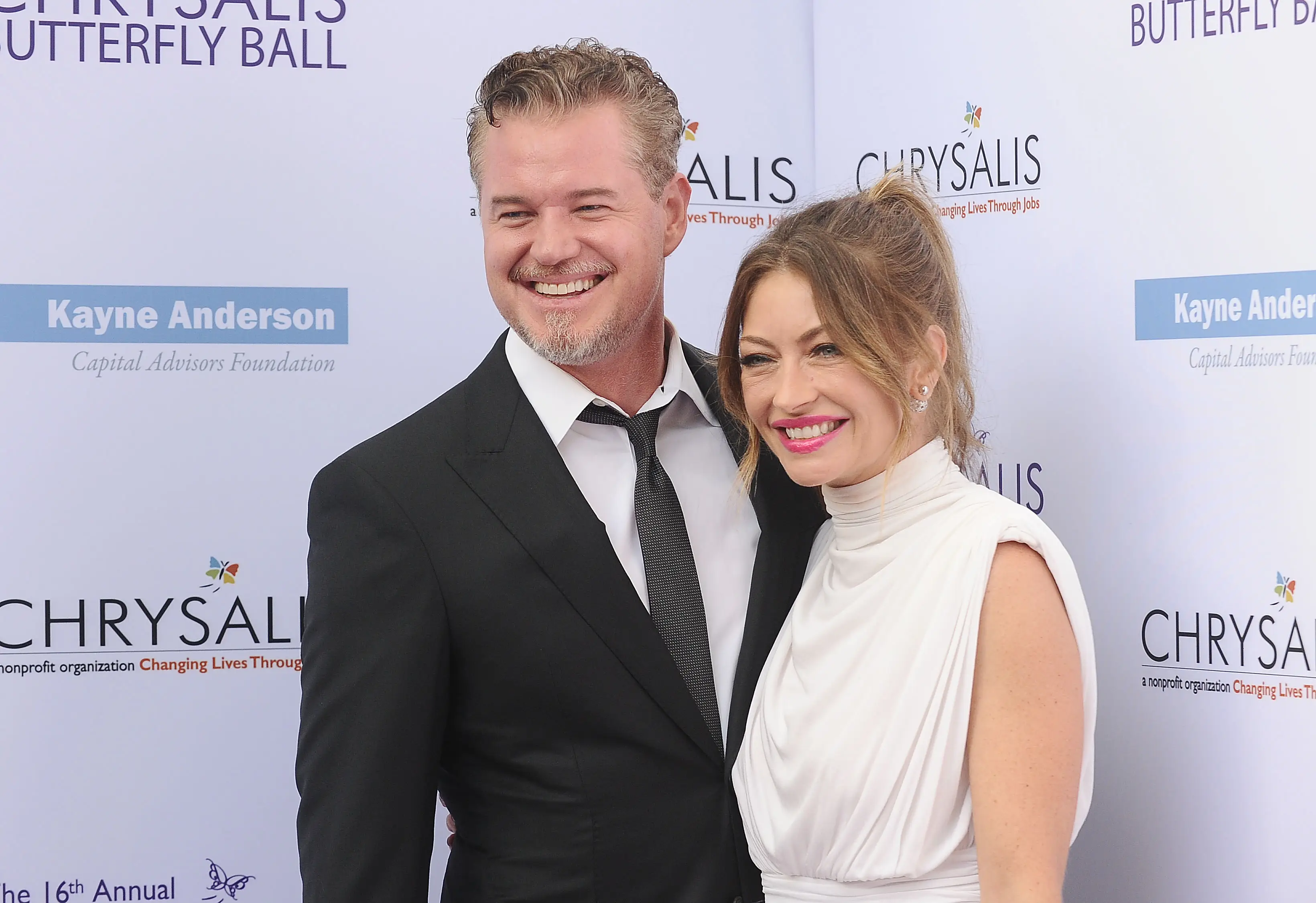 Eric Dane pictured with the mother of his children, Rebecca Gayheart, in 2017 (Jason LaVeris/FilmMagic)