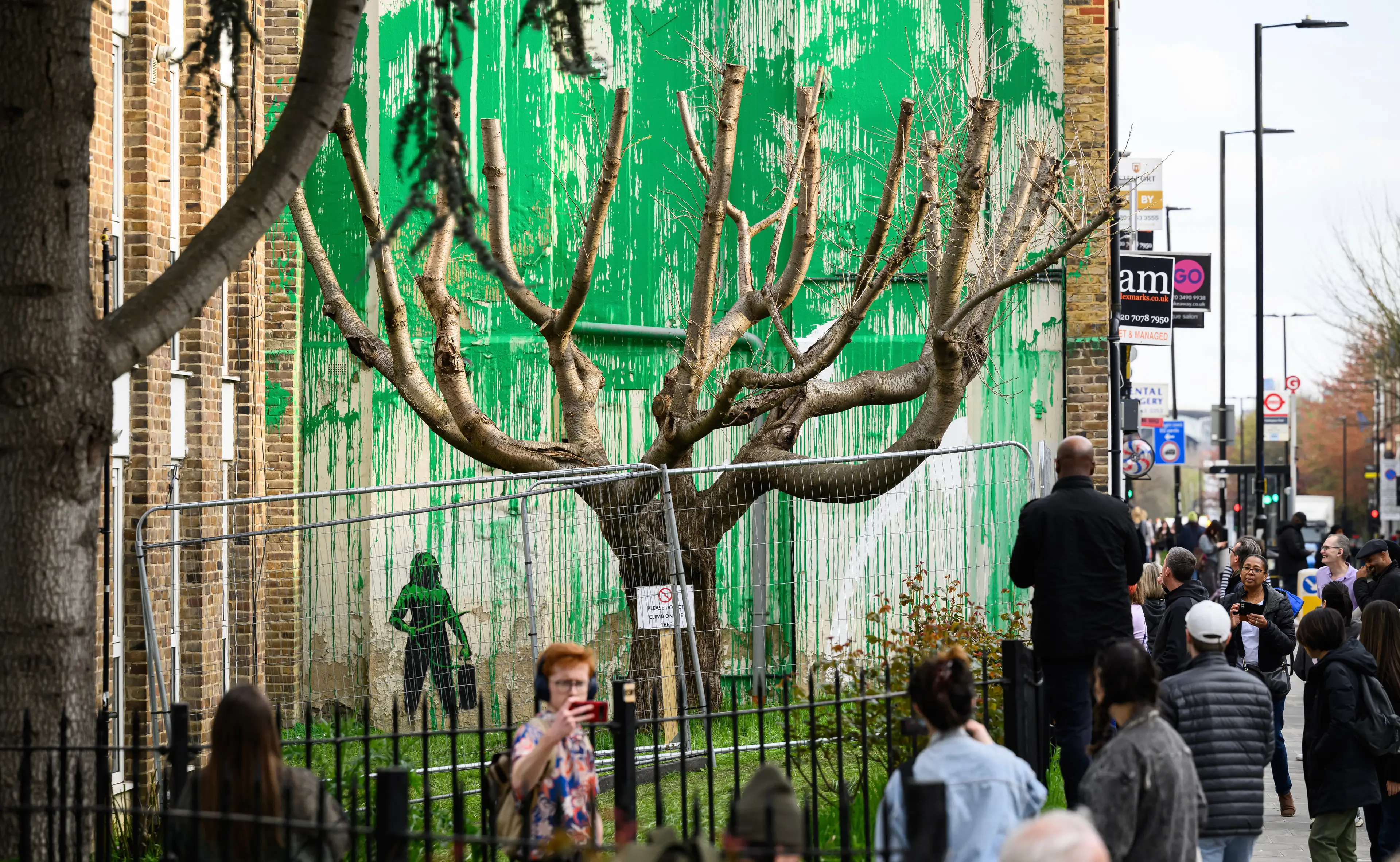 The vibrant mural in Finsbury Park popped up in 2024 and apparently, Robin Gunningham was seen in the vicinity (Leon Neal/Getty Images)