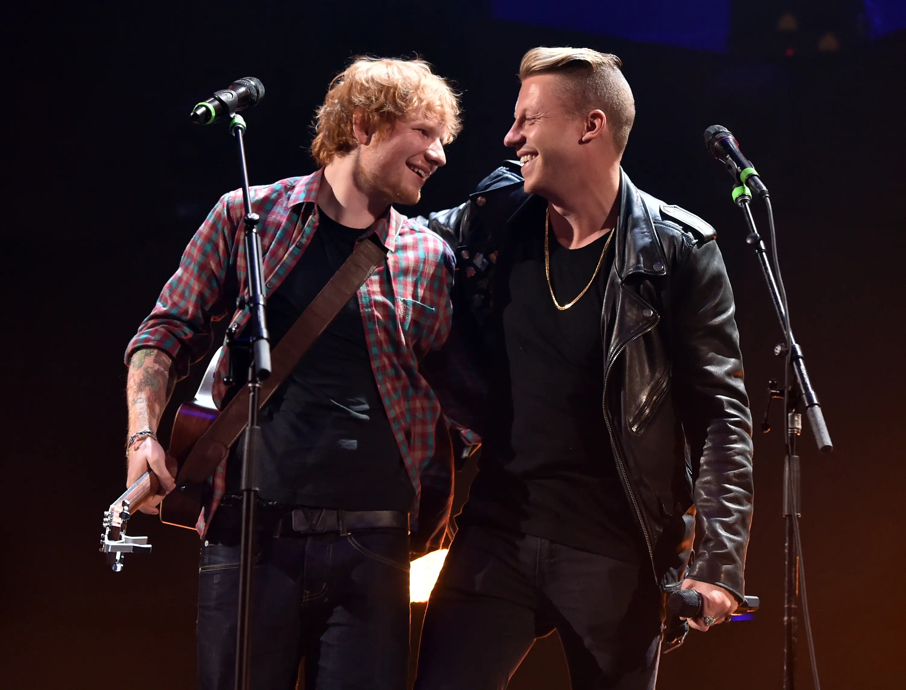 Macklemore was forbidden from joining Sheeran's shows at the venue by Robert Kraft (Kevin Winter/Getty Images for iHeartMedia)