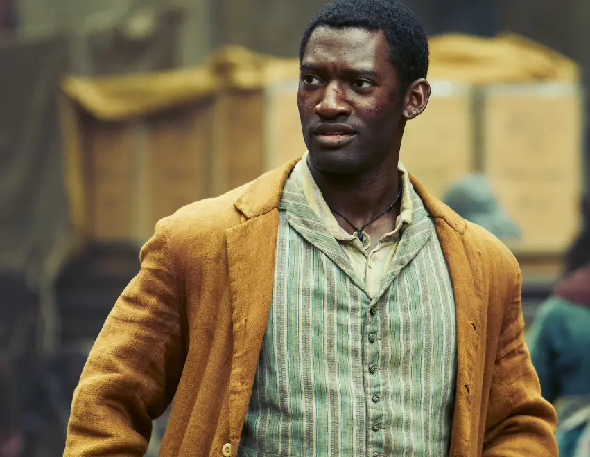 A Thousand Blows will follow Hezekiah Moscow (Malachi Kirby) into the depths of London society. (Disney+)