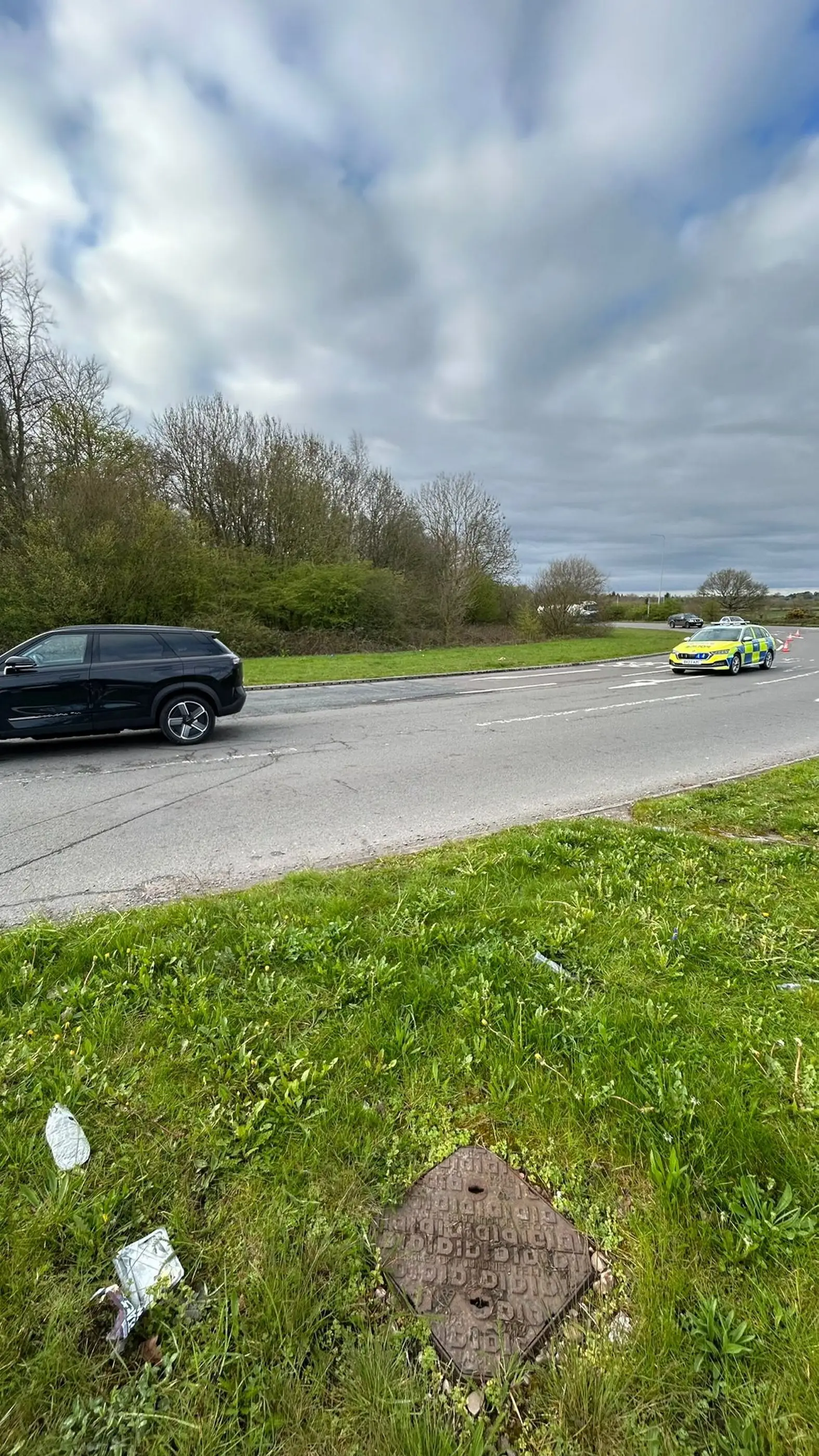 Alan's car broke down on a 'busy road' earlier this month (SWNS)