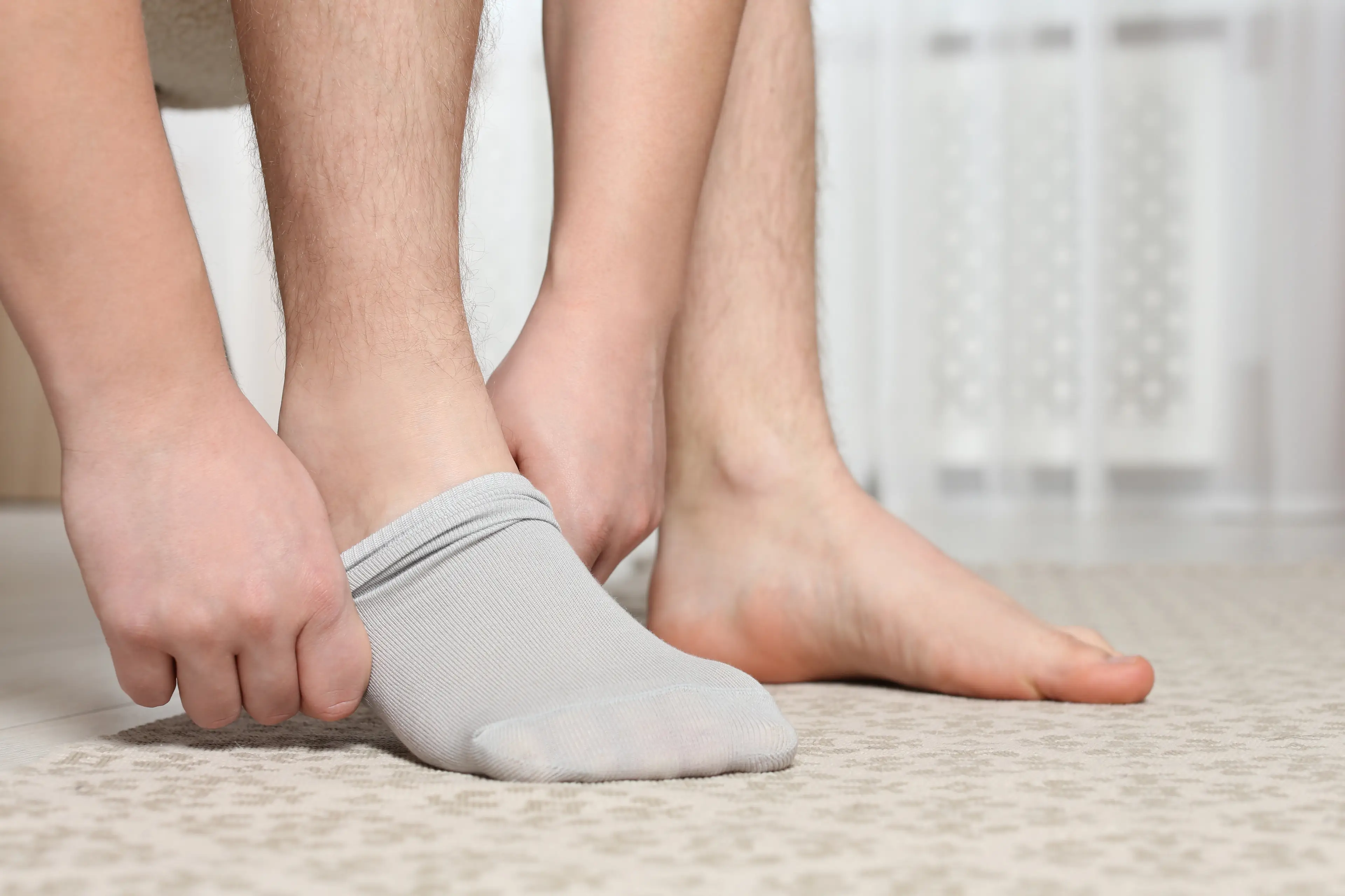 A doctor advised putting socks on first (Getty Stock Image)