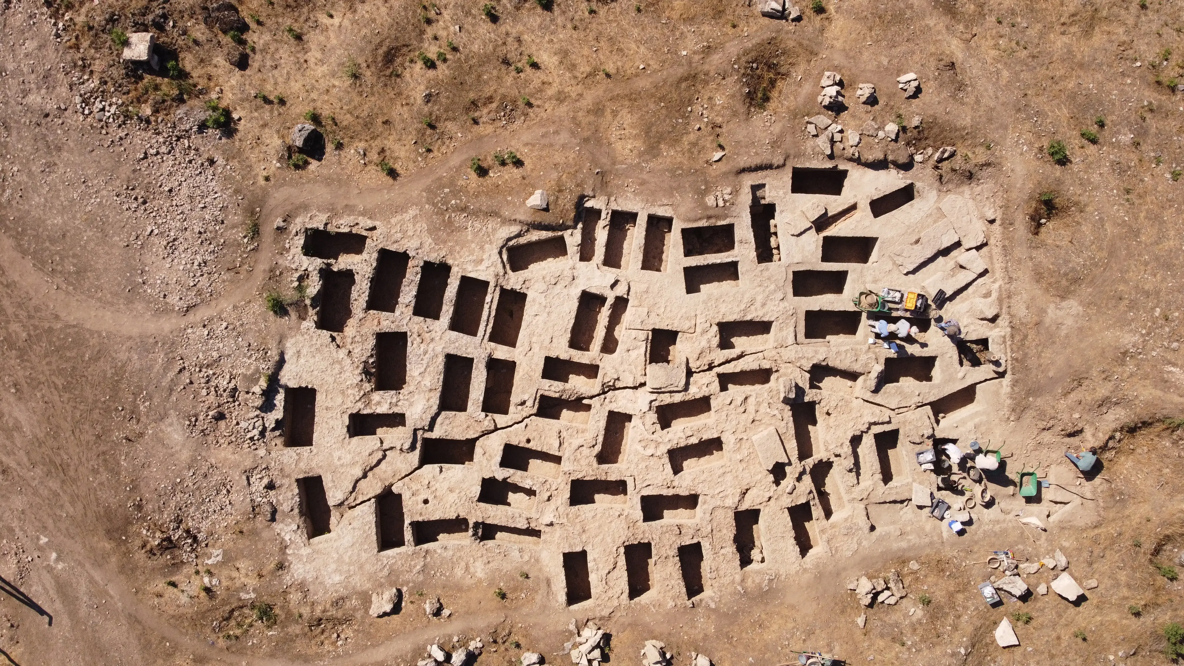 The ancient tombs date back approximately 2,200 years. ( Sebahatdin Zeyrek/Anadolu via Getty Images)