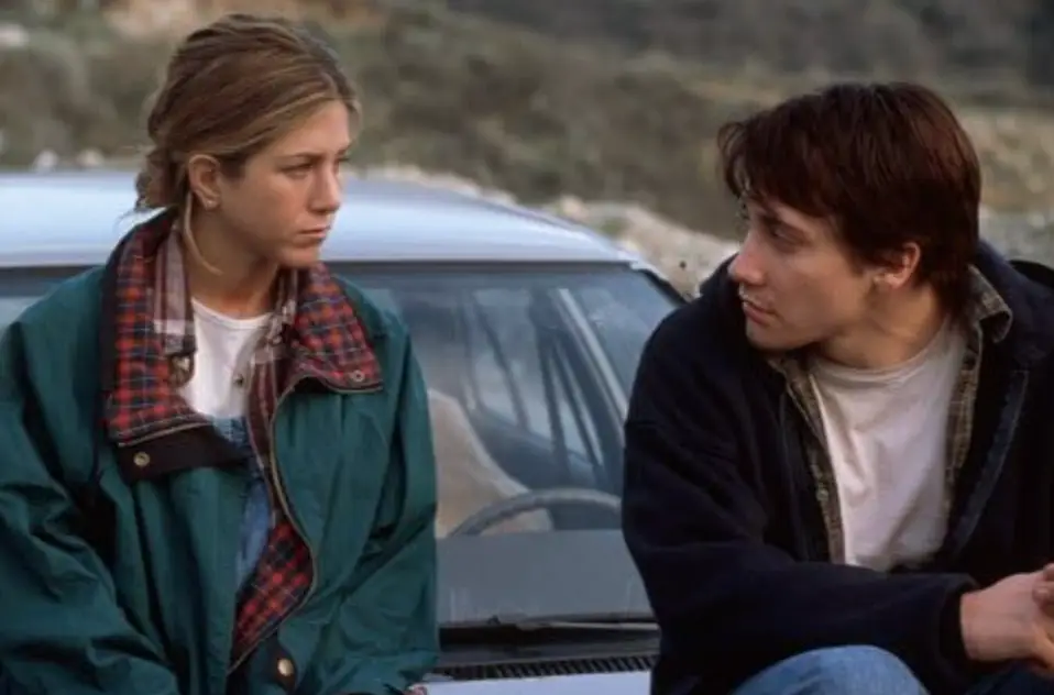 Aniston and Gyllenhaal in The Good Girl. (Searchlight Pictures)