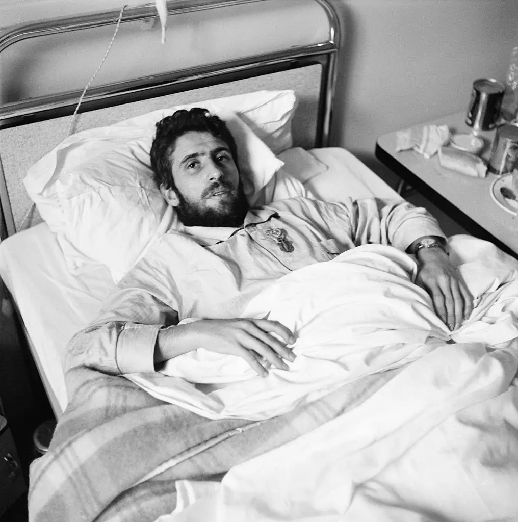 Siffre recovering after one of his underground experiments (Keystone-France/Gamma-Rapho via Getty Images)