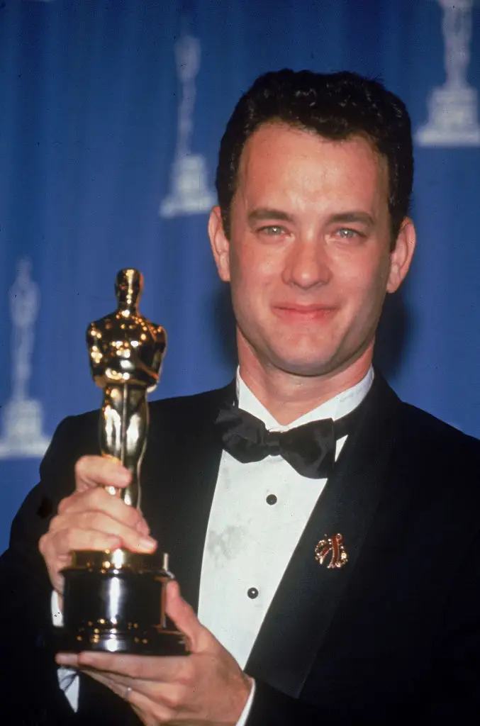 Tom Hanks was 37 when he won his first Oscar for his performance in Philadelphia (Fotos International/Getty Images)
