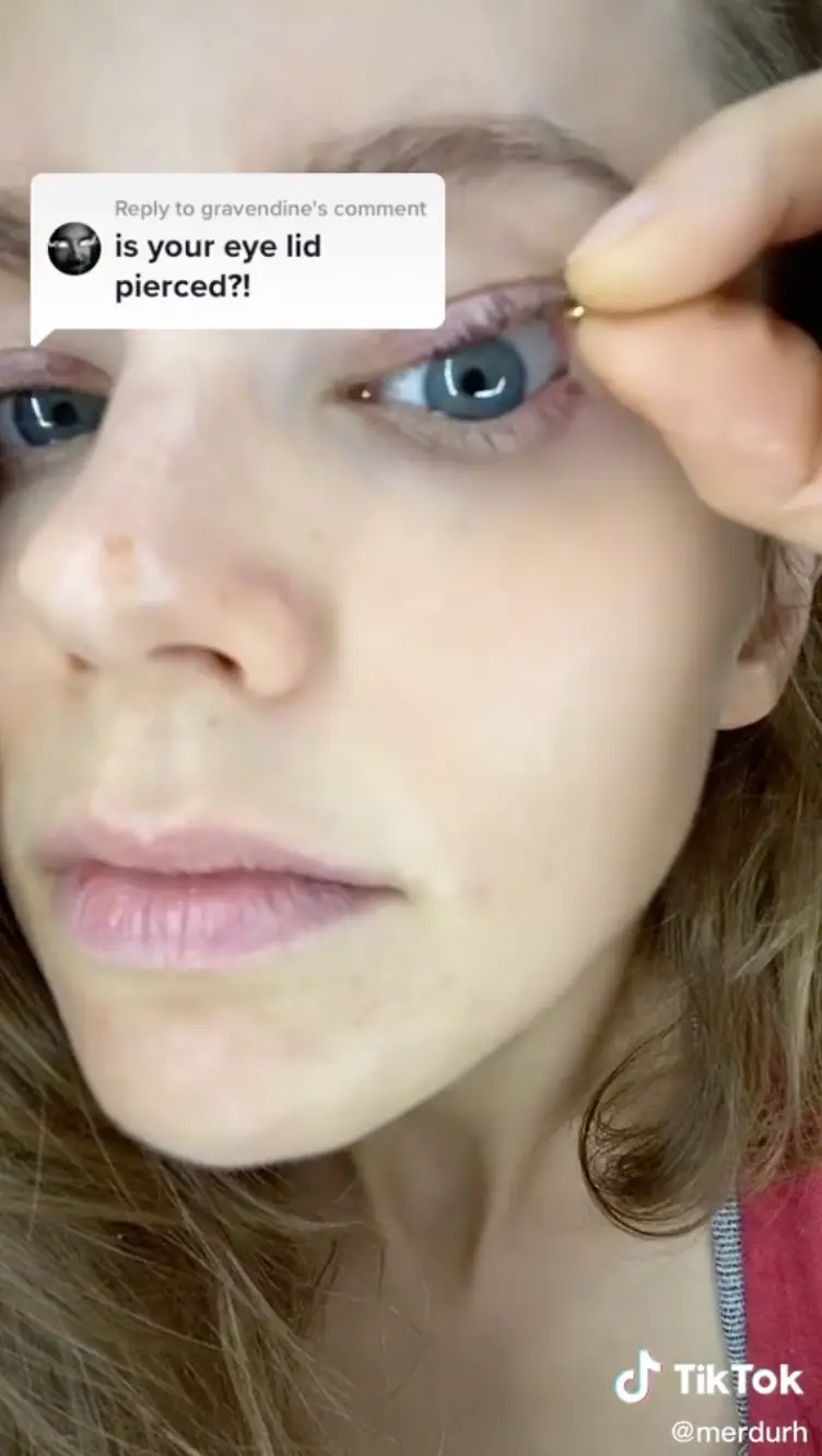 She shared a number of videos on TikTok about the piercing.