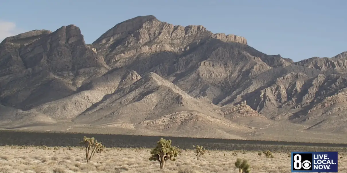 The crash took place on public land. (KLAS TV)