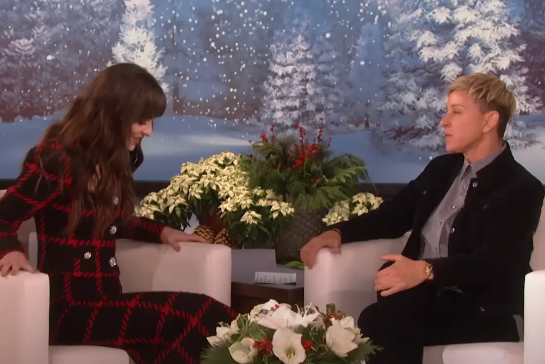 The moment between Ellen DeGeneres and Dakota Johnson happened back in 2019 (YouTube/The Ellen Show)