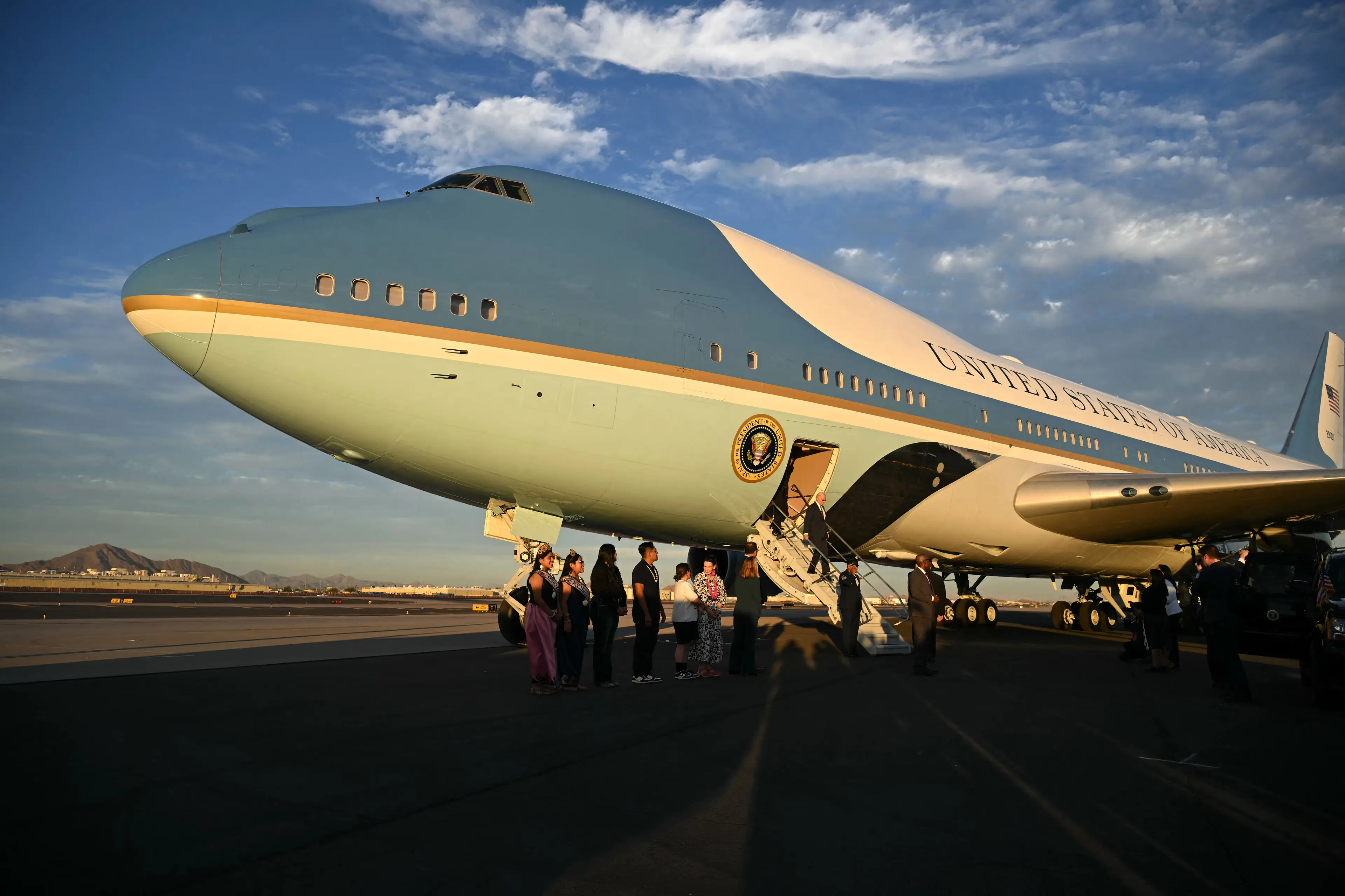Biden exiting Air Force One earlier this year (ANDREW CABALLERO-REYNOLDS/AFP via Getty Images)