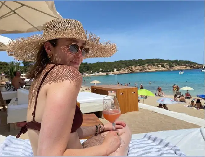 Pugh's best friend. Pugh shows that the photos were seemingly edited.