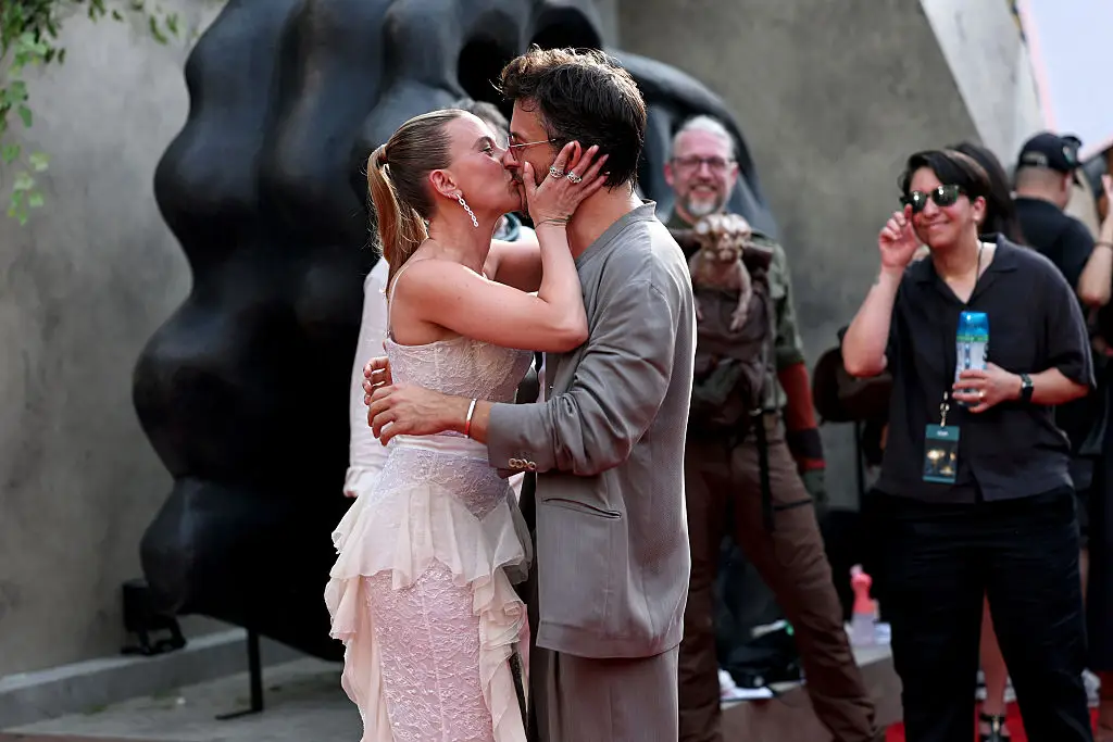 Some fans were not happy with the pair's smooch (Jamie McCarthy/Getty Images for Universal Pictures and Amblin Entertainment)