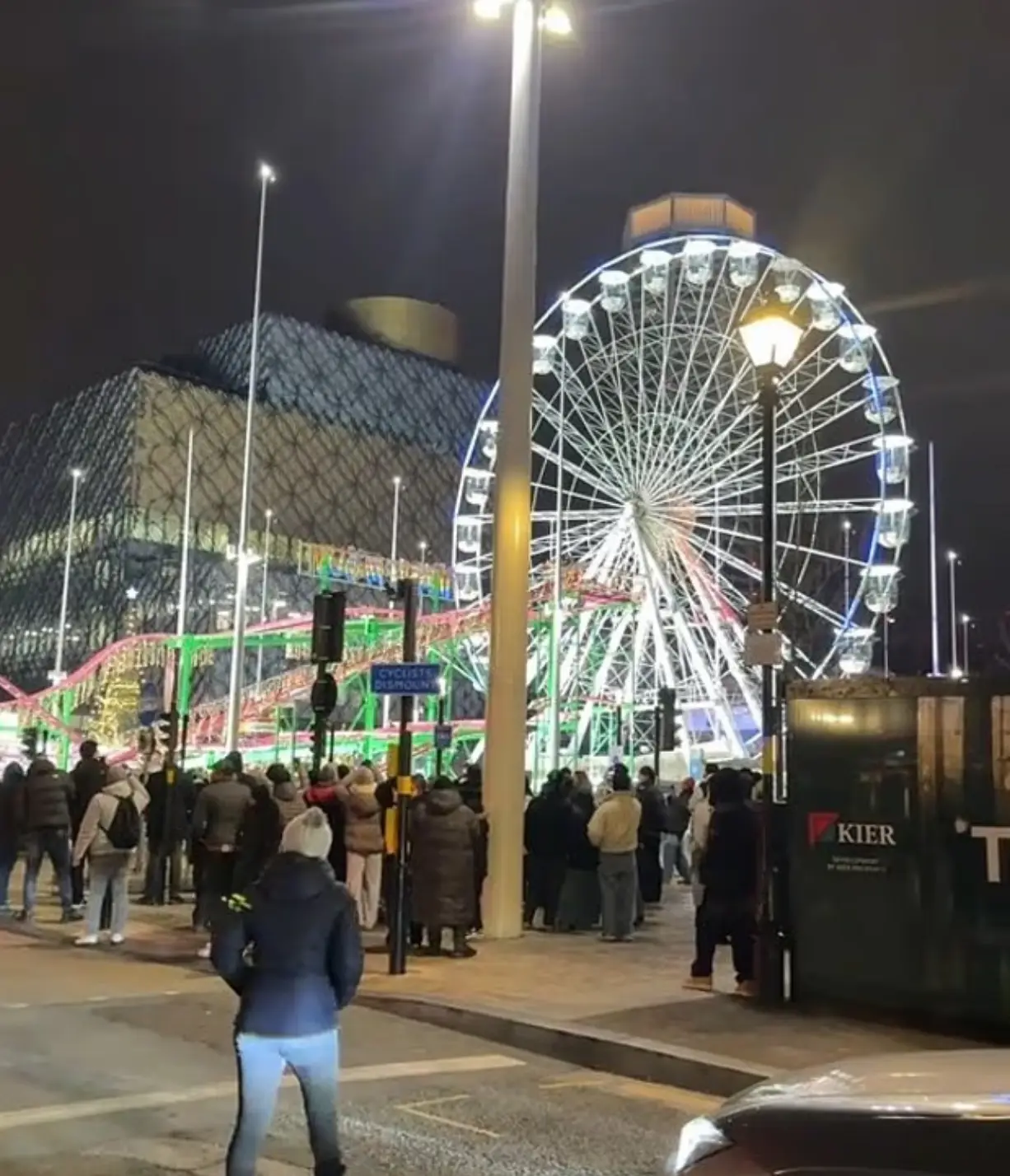Large crowds gathered at Centenary Square (TikTok)
