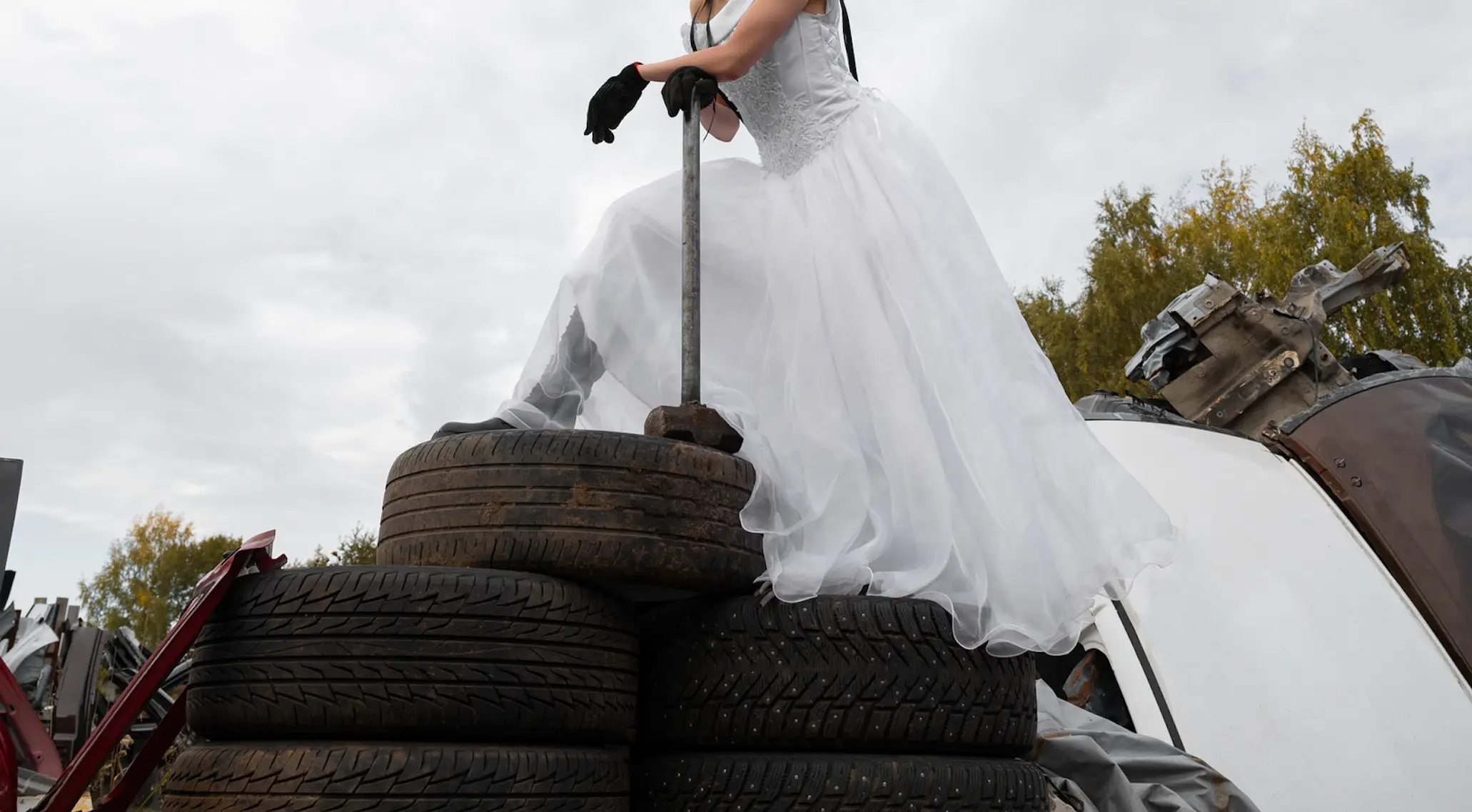 An example of a 'trash the dress' shoot (Getty Images)