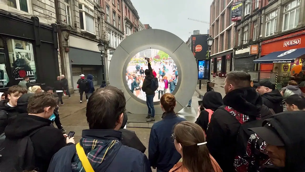 A live portal has been able to connect the people of Dublin with those in New York City, but sadly it hasn't all been so wholesome. (PA)