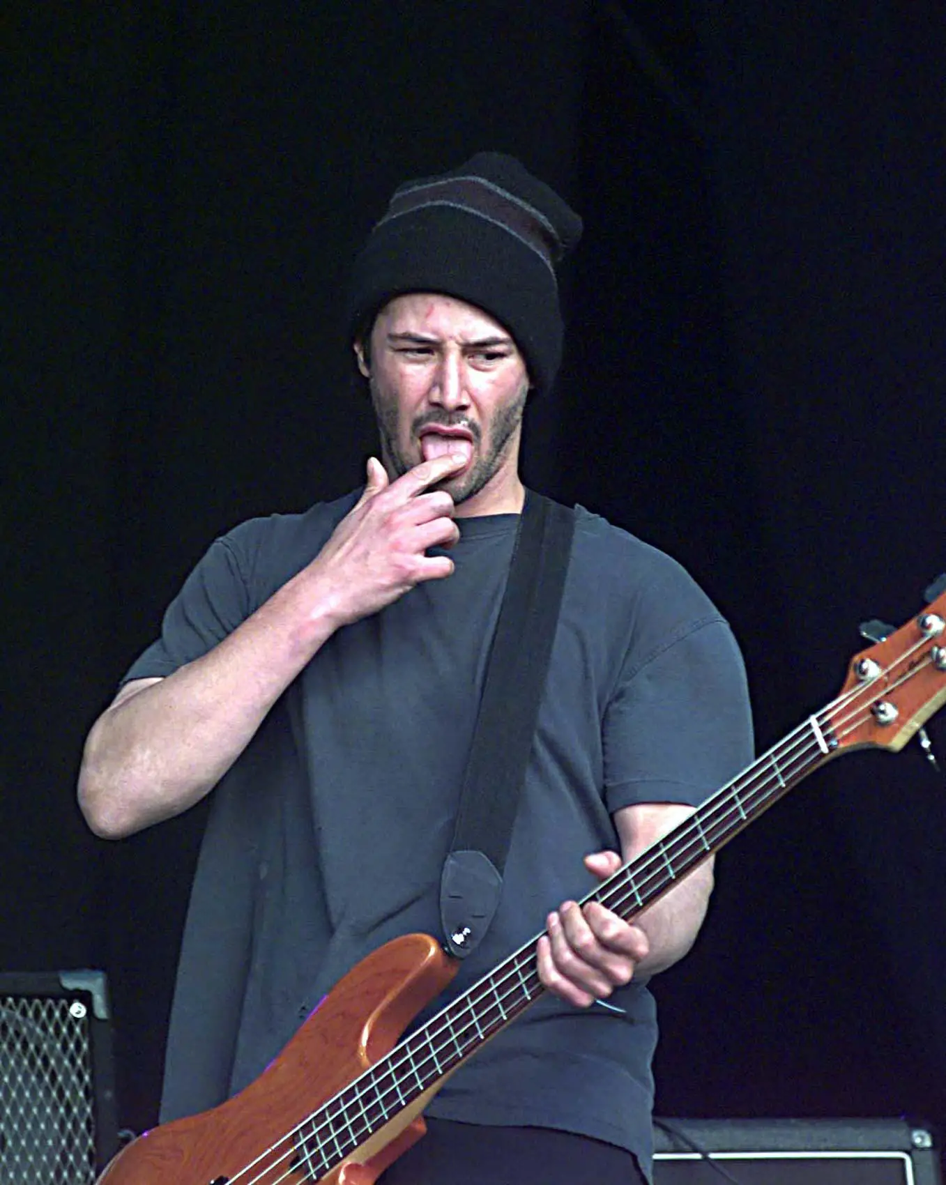 Yep, Reeves played in a band.