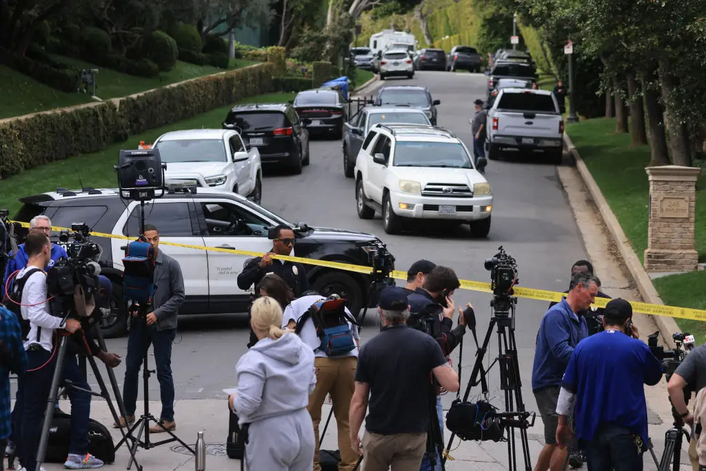 Combs' LA home being raided by federal police (DAVID SWANSON/AFP via Getty Images)