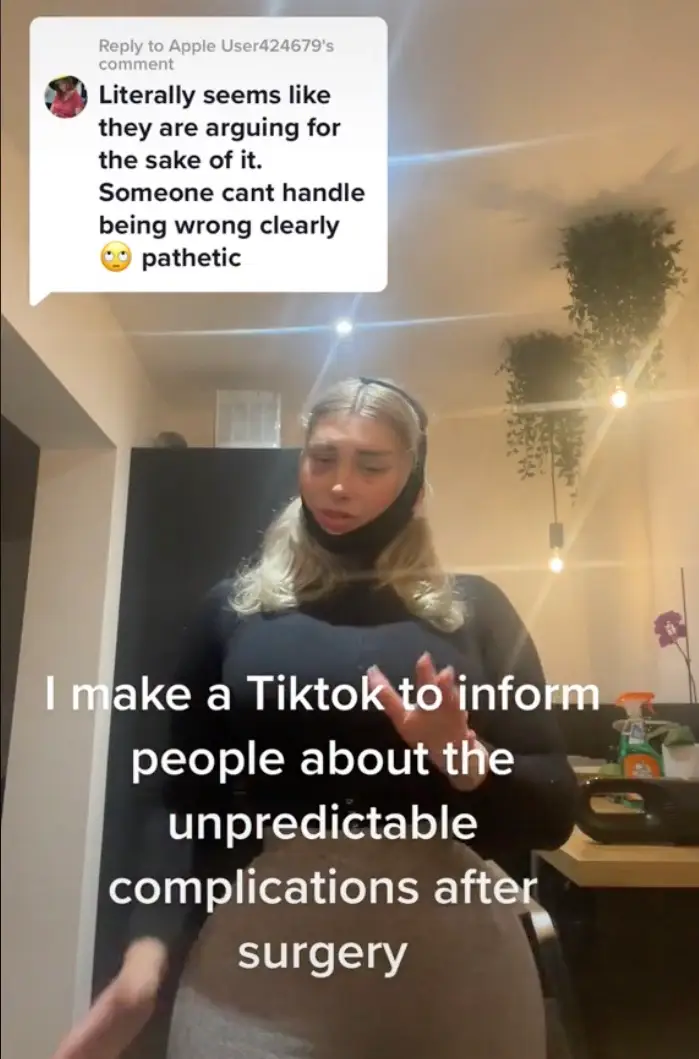 The TikToker's been getting a lot of unwanted comments about the incident.