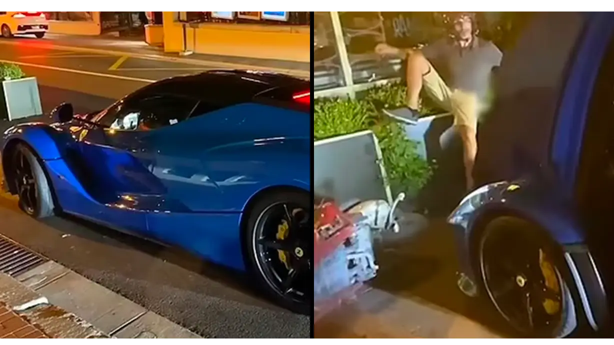 Valet crashes Ferrari worth £1M after failing to learn how to park