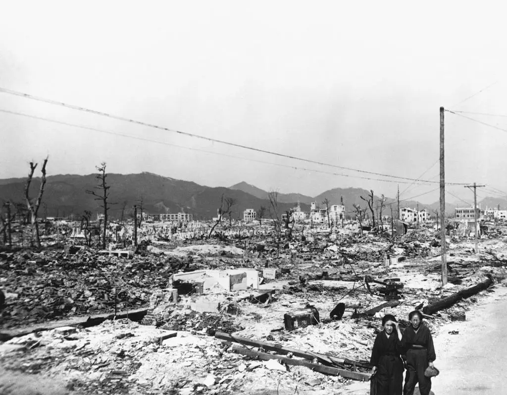 The aftermath of the Hiroshima bomb in 1945 (Smith Collection/Gado/Getty Images)