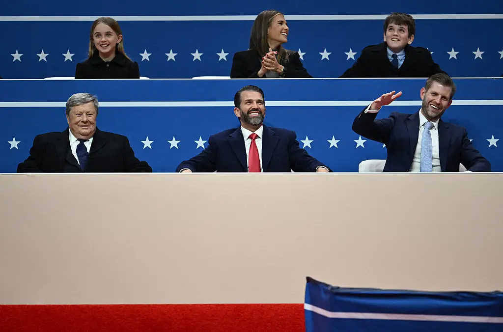 The venture is spearheaded by Donald Jr and Eric Trump, bottom right and centre (ANGELA WEISS / AFP via Getty Images)