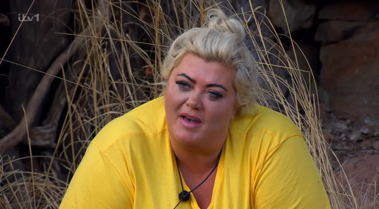 Gemma Collins opened up about her weight loss journey on I'm A Celeb (ITV)