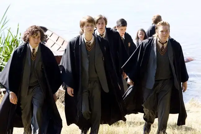 Robbie Jarvis (front, centre) played the younger version of James Potter in Harry Potter and the Order of the Phoenix..
