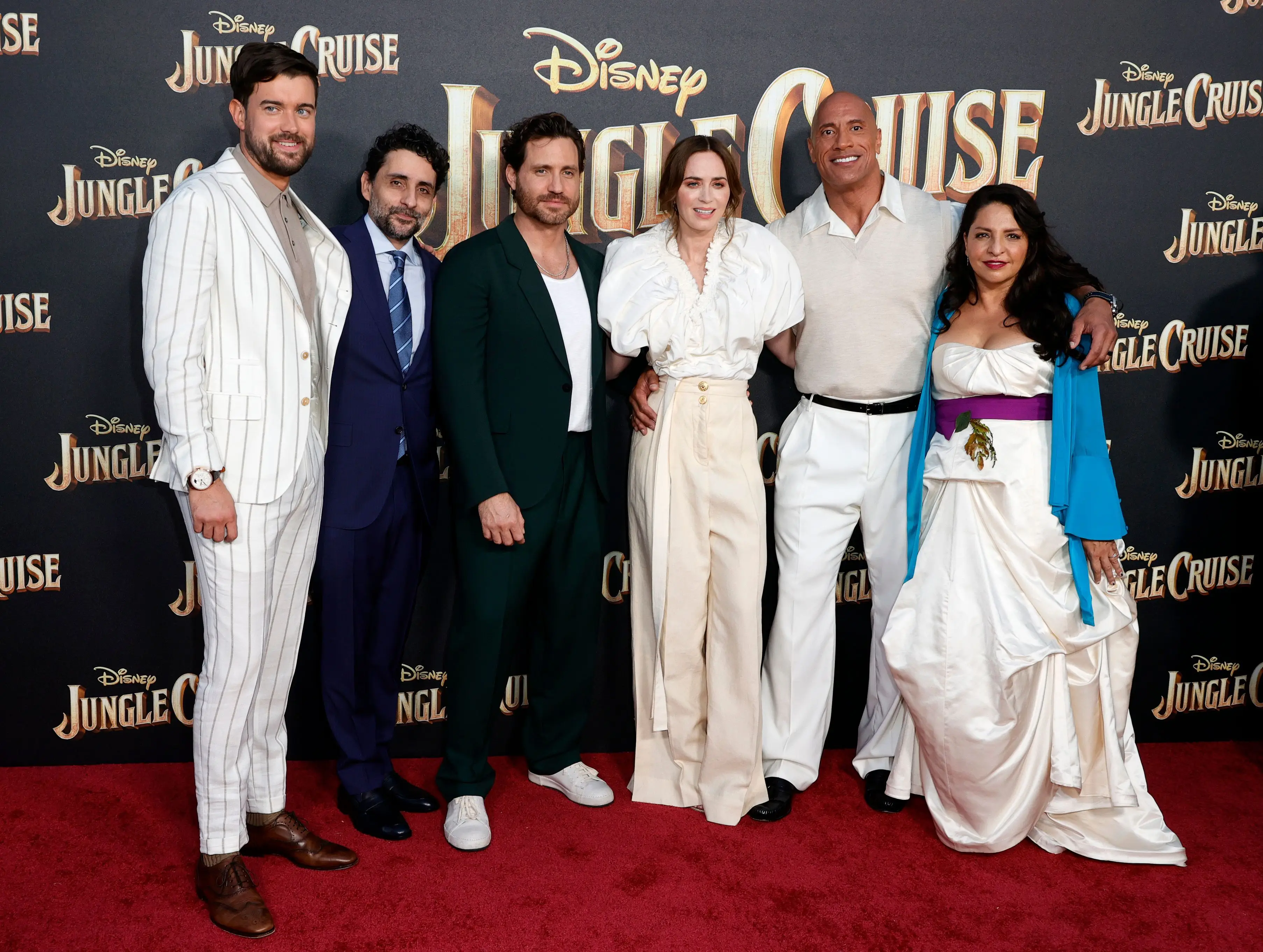 Whitehall and Johnson starred in Jungle Cruise together.