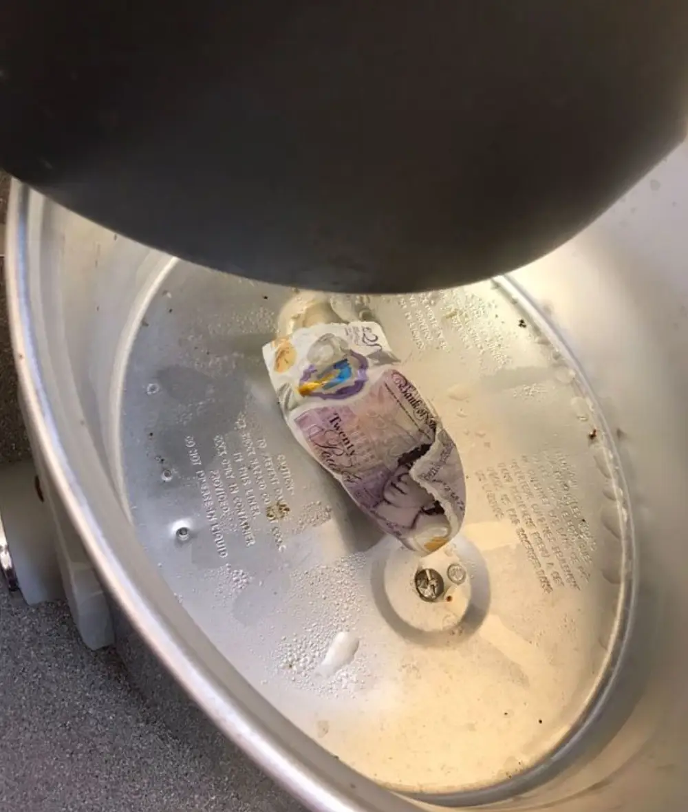 The note was impressively still pretty much intact.