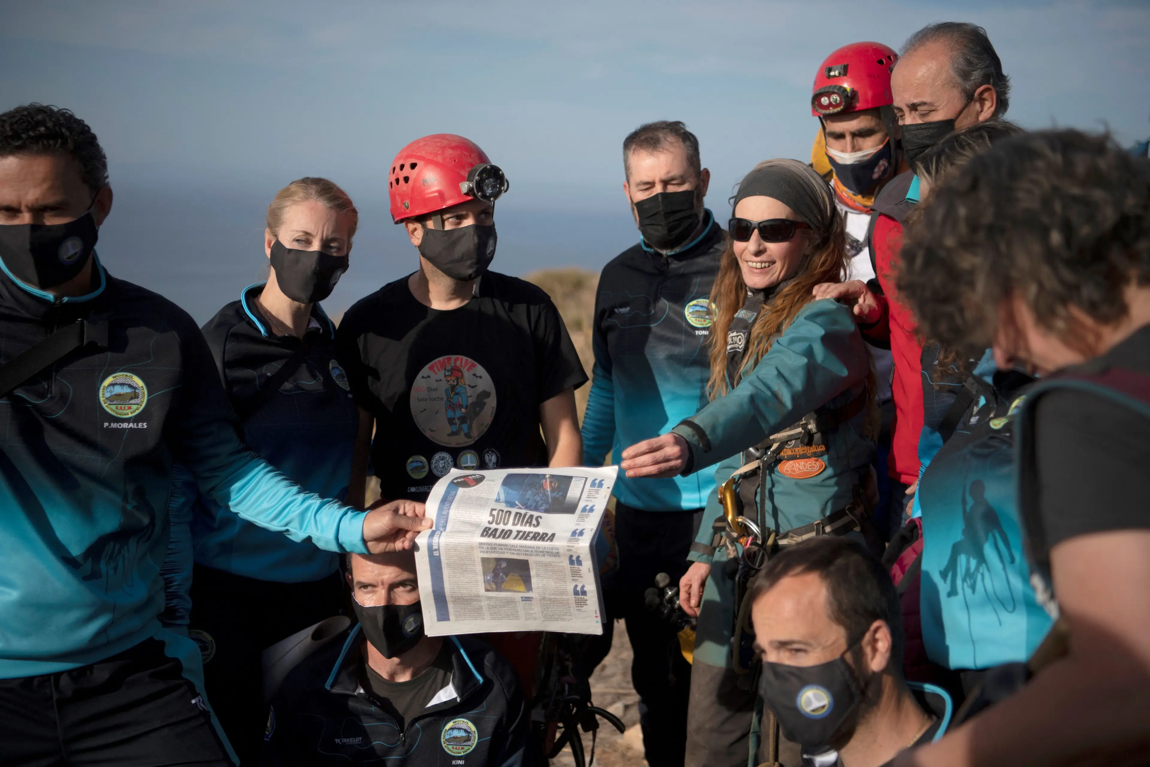 She emerged from the cave in April 2023. (JORGE GUERRERO/AFP via Getty Images)