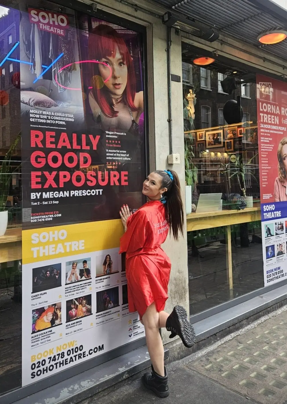 Prescott's theatre production Really Good Exposure is 'loosely' based on her life (Instagram/@megartron)