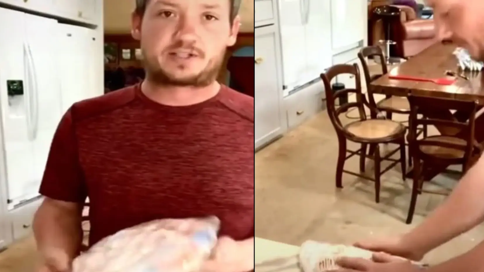 People Divided Over Man's 'Smash' Pizza Cooking Technique