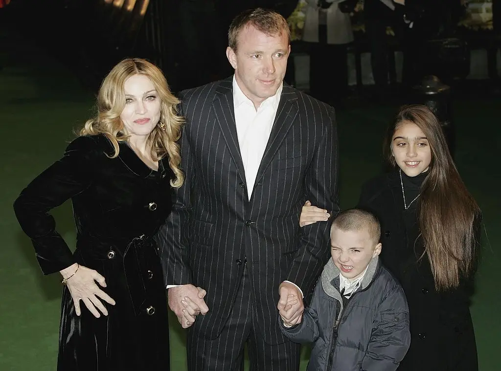 Madonna pictured with her daughter Lourdes, her ex Guy Ritchie, and their son Rocco in 2007 (Chris Jackson/Getty Images)