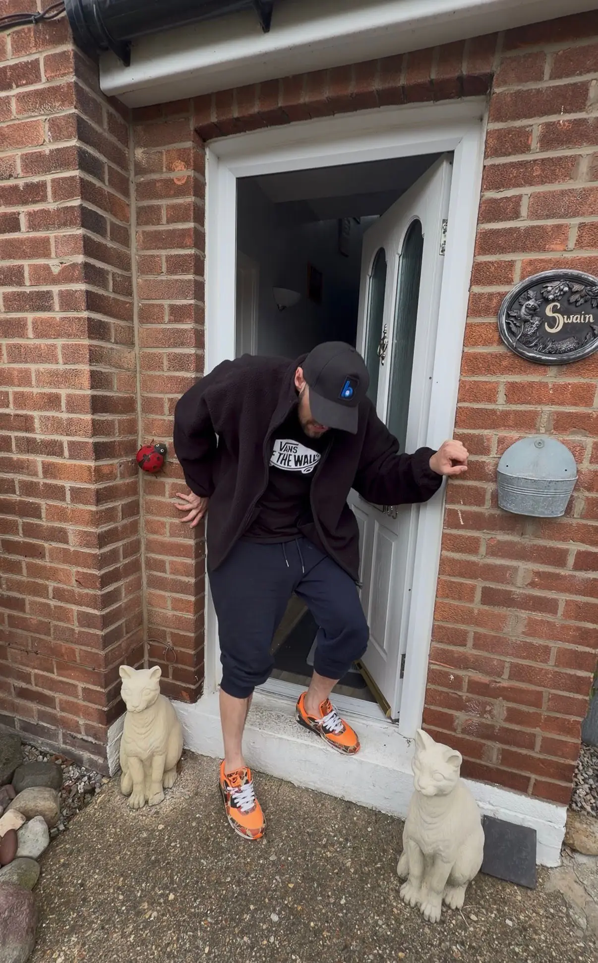 He explained he had to learn to do simple tasks, including walking, again after he was discharged from hospital (Supplied)